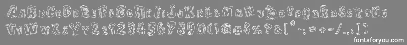 CartoonBlocksChristmas Font – White Fonts on Gray Background