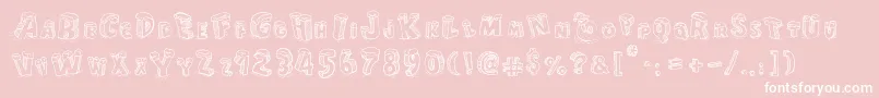 CartoonBlocksChristmas Font – White Fonts on Pink Background