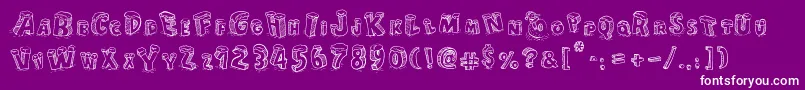CartoonBlocksChristmas Font – White Fonts on Purple Background