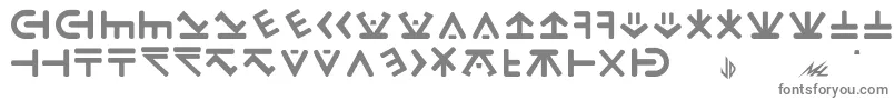 フォントDrac – 白い背景に灰色の文字