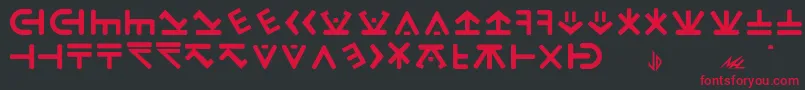 Drac Font – Red Fonts on Black Background