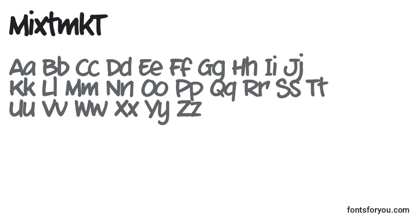 Czcionka MixtmkT (66030) – alfabet, cyfry, specjalne znaki