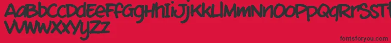 MixtmkT Font – Black Fonts on Red Background