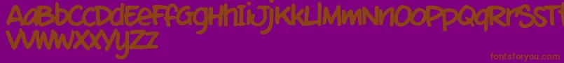 MixtmkT Font – Brown Fonts on Purple Background