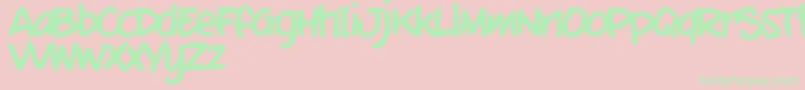 MixtmkT Font – Green Fonts on Pink Background