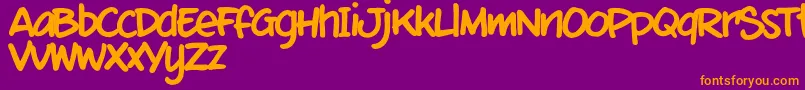 MixtmkT Font – Orange Fonts on Purple Background