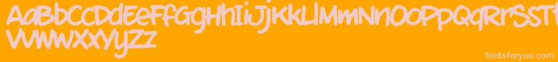 MixtmkT Font – Pink Fonts on Orange Background