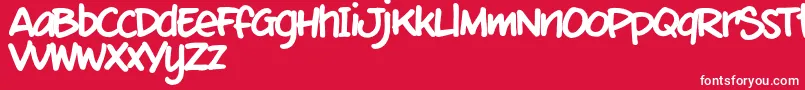 MixtmkT Font – White Fonts on Red Background