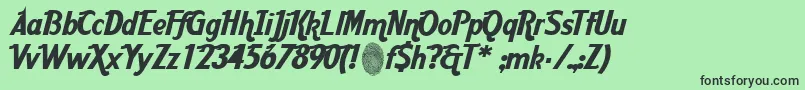 AardvarkCafe Font – Black Fonts on Green Background