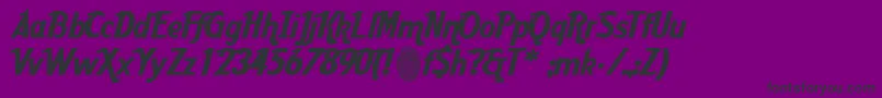AardvarkCafe Font – Black Fonts on Purple Background