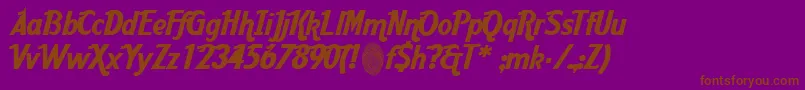AardvarkCafe Font – Brown Fonts on Purple Background