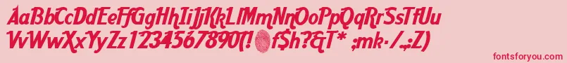 More about AardvarkCafe Font AardvarkCafe Font – Red Fonts on Pink Background