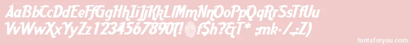 Шрифт AardvarkCafe – белые шрифты на розовом фоне