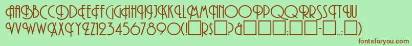 AllenaRegular Font – Brown Fonts on Green Background