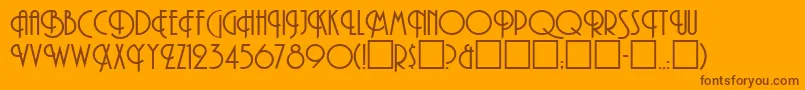 AllenaRegular Font – Brown Fonts on Orange Background