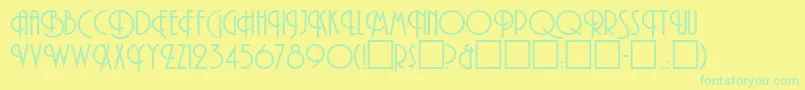 AllenaRegular Font – Green Fonts on Yellow Background