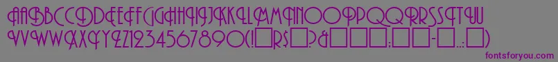 フォントAllenaRegular – 紫色のフォント、灰色の背景