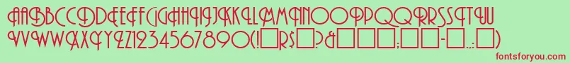 AllenaRegular Font – Red Fonts on Green Background