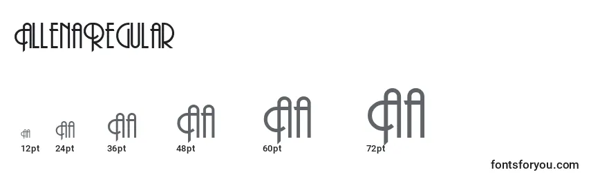 AllenaRegular Font Sizes