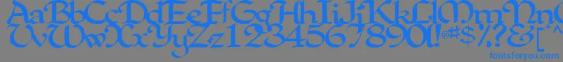 ClarkRegularTtstd Font – Blue Fonts on Gray Background