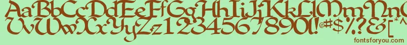 ClarkRegularTtstd Font – Brown Fonts on Green Background