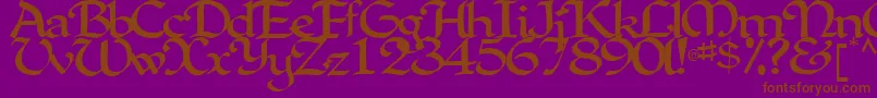 ClarkRegularTtstd Font – Brown Fonts on Purple Background
