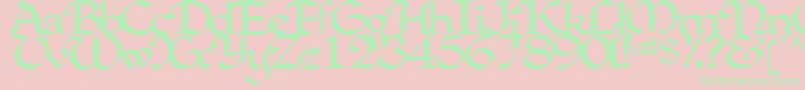 ClarkRegularTtstd Font – Green Fonts on Pink Background