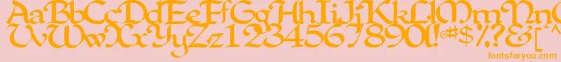 ClarkRegularTtstd Font – Orange Fonts on Pink Background
