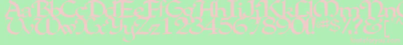 ClarkRegularTtstd Font – Pink Fonts on Green Background