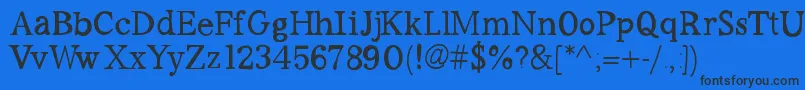 Workaholic Font – Black Fonts on Blue Background