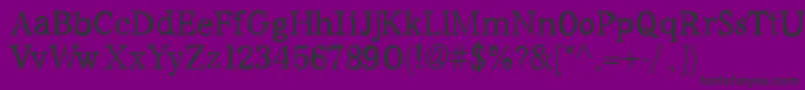 フォントWorkaholic – 紫の背景に黒い文字