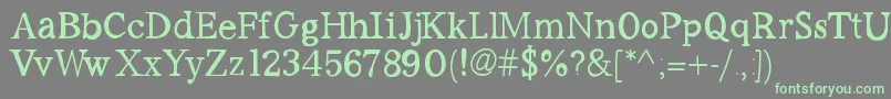 Workaholic Font – Green Fonts on Gray Background