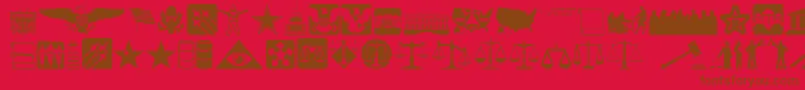 Law Font – Brown Fonts on Red Background