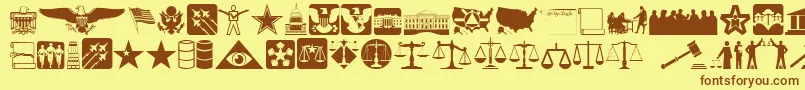 Law Font – Brown Fonts on Yellow Background