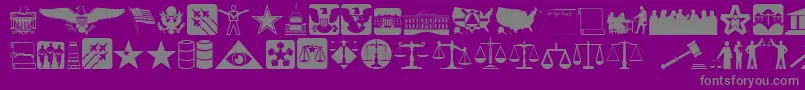 Law Font – Gray Fonts on Purple Background