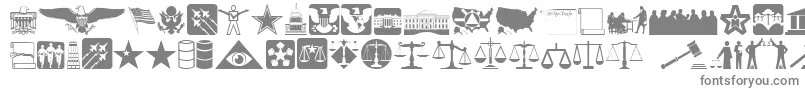 Law-fontti – harmaat kirjasimet valkoisella taustalla