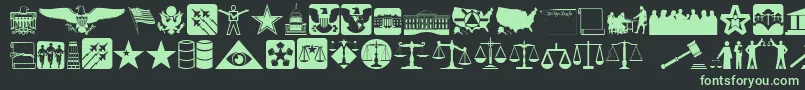 Law Font – Green Fonts on Black Background