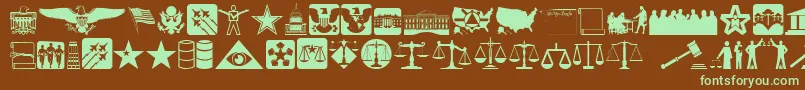 Law Font – Green Fonts on Brown Background