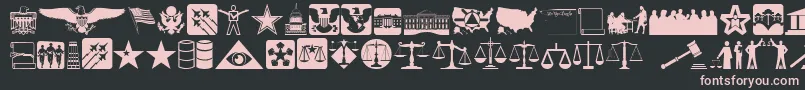 Law Font – Pink Fonts on Black Background