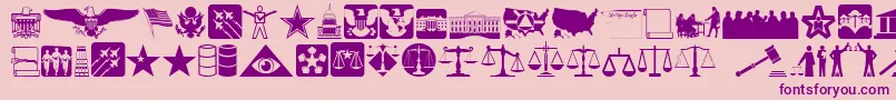 Law Font – Purple Fonts on Pink Background