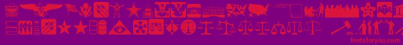 Law Font – Red Fonts on Purple Background