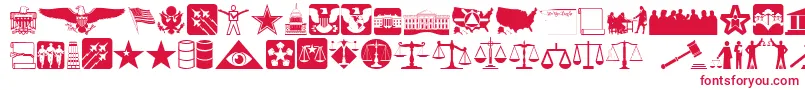 Law Font – Red Fonts on White Background