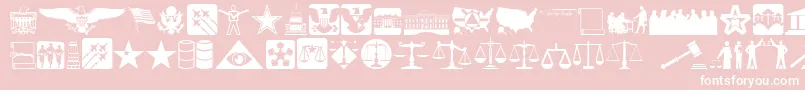 Law Font – White Fonts on Pink Background