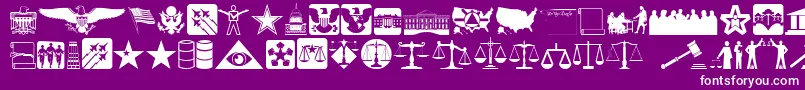 Law Font – White Fonts on Purple Background