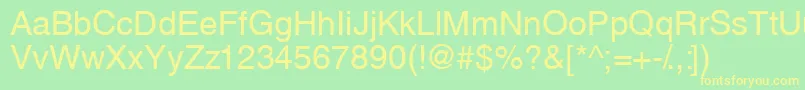 Thaibangkoksskフォントについての詳細 フォントThaibangkokssk – 黄色の文字が緑の背景にあります