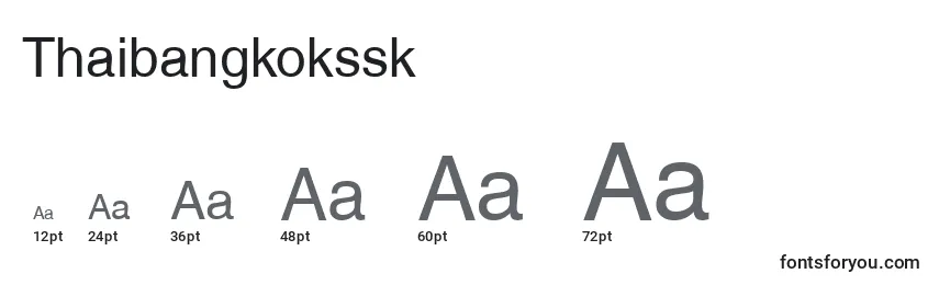 Размеры шрифта Thaibangkokssk