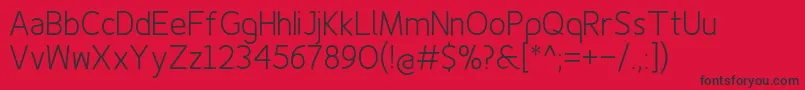 Finenessprolight Font – Black Fonts on Red Background