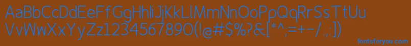 Finenessprolight Font – Blue Fonts on Brown Background