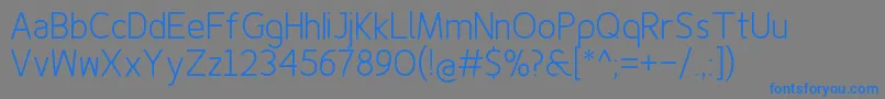 Finenessprolight Font – Blue Fonts on Gray Background