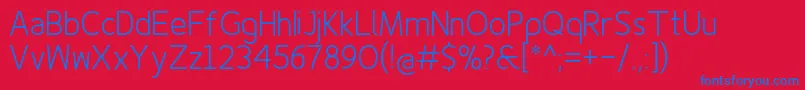 Finenessprolight Font – Blue Fonts on Red Background
